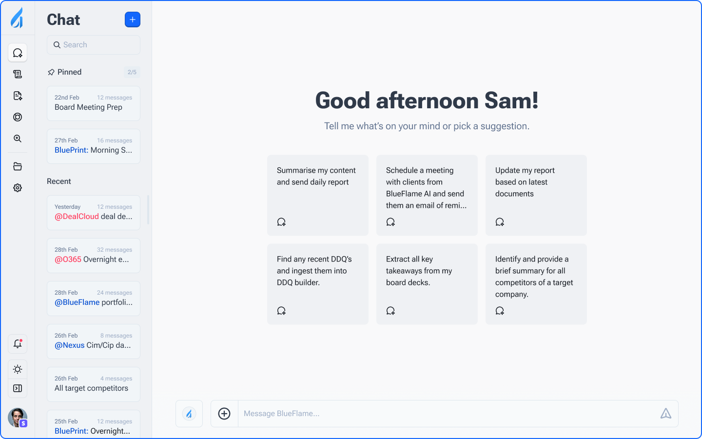 BlueFlame AI is the no-code, generative AI platform for Alternative Investment Managers